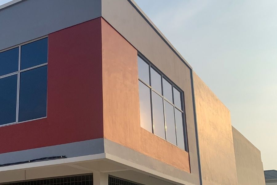 Commercial Building Fascia Logo Signage Mockup
