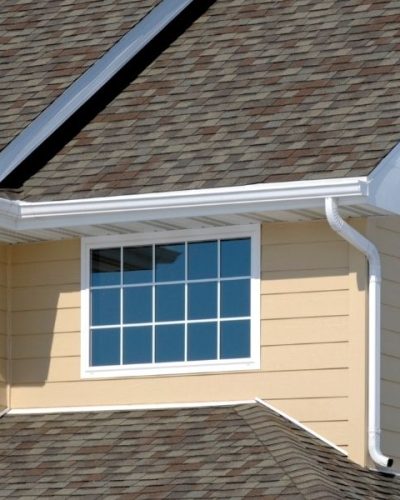 New Residential House; Architectural Asphalt Shingle Roof, Vinyl Siding, Gables